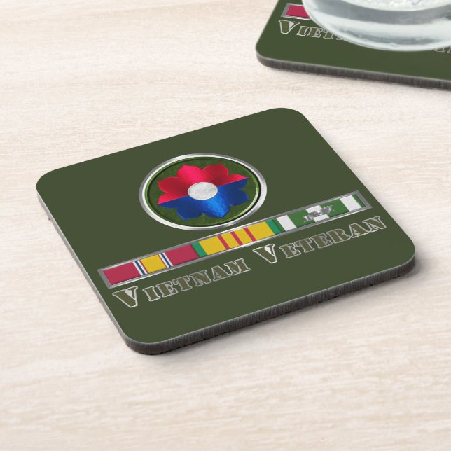 Dessous-de-verre Vétéran de la 9e division d'infanterie du Vietnam (Côté gauche)