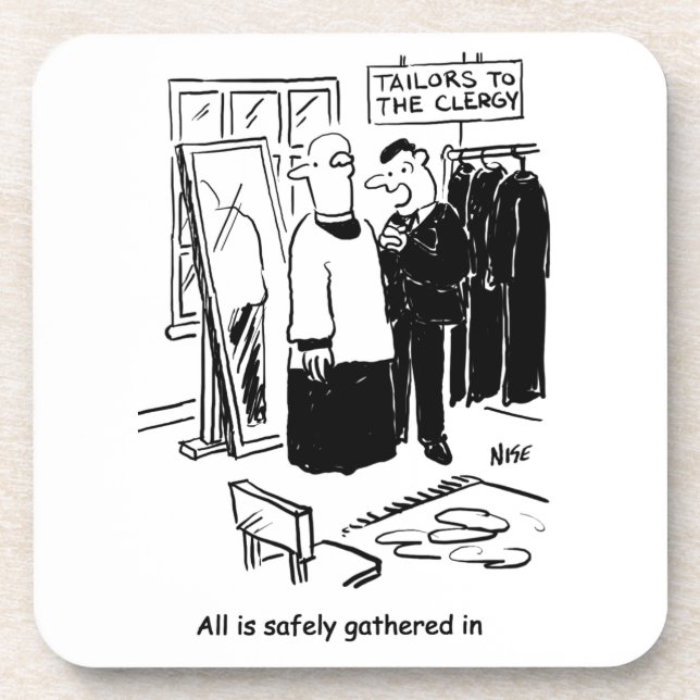 Dessous-de-verre Vicar a une caricature de l'église cassock Fitting (Devant)