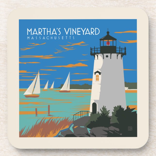 Dessous-de-verre Vignoble de Martha, Massachusetts | Phare (Devant)