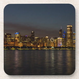 Dessous-de-verre Ville de nuit de Chicago