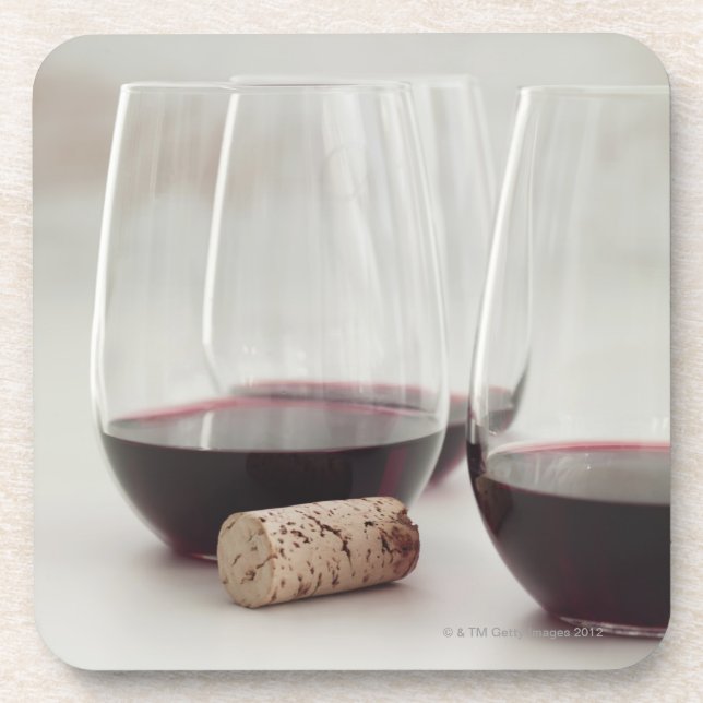 Dessous-de-verre Vin rouge en verres acaules (Devant)
