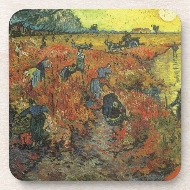Dessous-de-verre Vincent van Gogh - Le vignoble rouge (Devant)