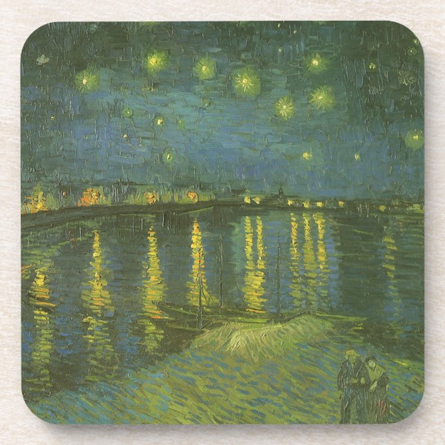 Dessous-de-verre Vincent van Gogh - Nuit étoilée sur le Rhône (Devant)