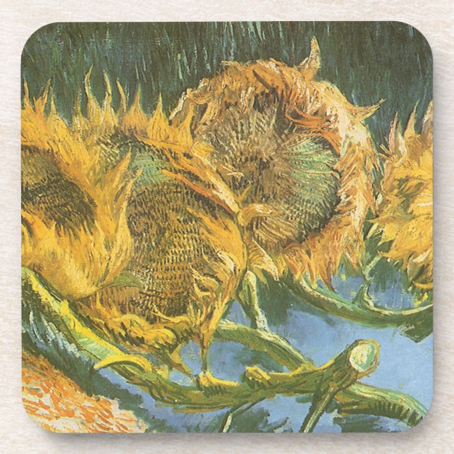 Dessous-de-verre Vincent van Gogh - Vie morte : Quatre tournesols c (Devant)