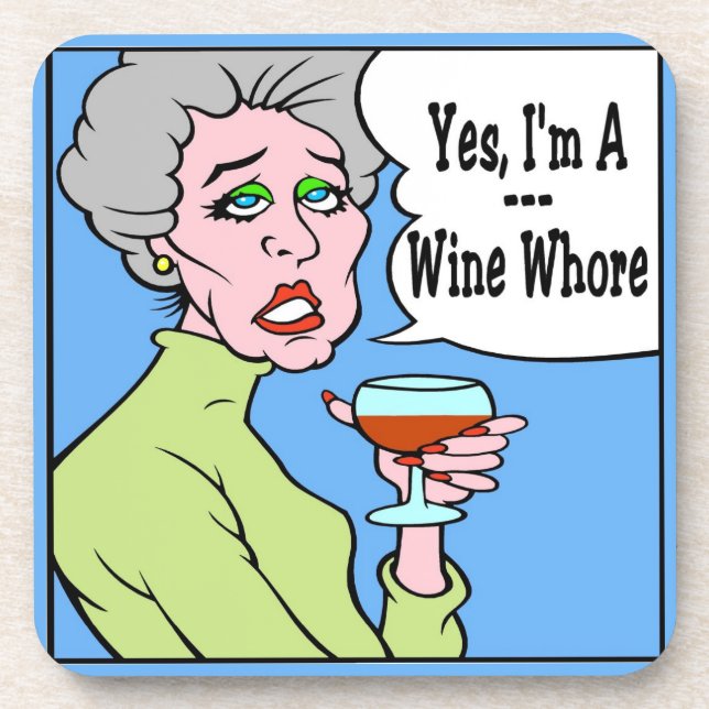 Dessous de verre vinicole comique (Devant)