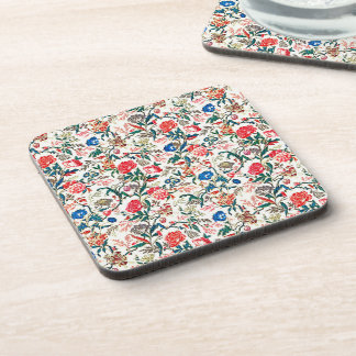 Dessous-de-verre Vintage 19th century Floral Pattern Blue Green Red