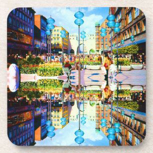 Dessous-de-verre Vintage Allemagne Porte de la ville de Munich Kari