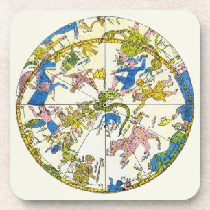 Dessous-de-verre Vintage céleste, sphère arabe, constellations