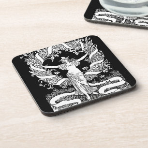 Dessous-de-verre Vintage couverture de boissons à la couronne de ge