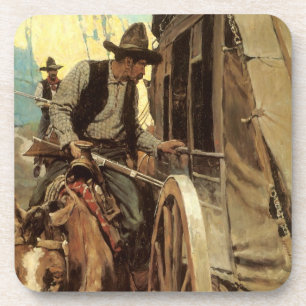 Dessous-de-verre Vintage Cowboys, The Admirable Outlaw par NC Wyeth