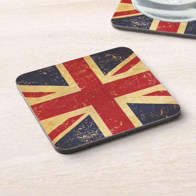 Dessous de verre vintage effet grunge du drapeau b (Côté gauche)