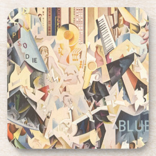 Dessous-de-verre Vintage Music, Art Deco Jazz, Rhapsody in Blue