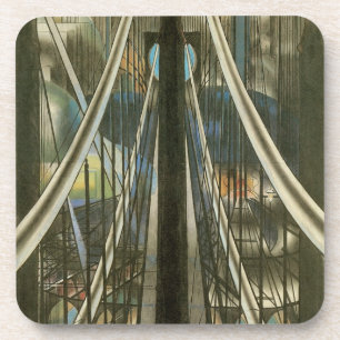 Dessous-de-verre Vintage New York Architecture, Brooklyn Bridge