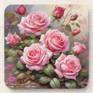 Dessous-de-verre Vintage Pink Roses