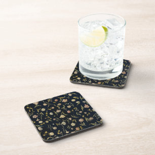 Dessous-de-verre Vintage Rustique Botanique Floral Motif