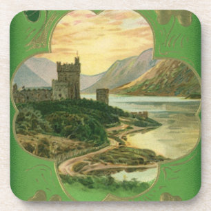 Dessous-de-verre Vintage Saint-Patricks Jour Salutations Shamrock C