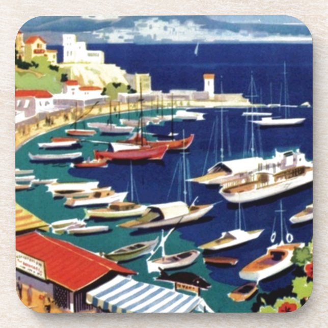 Dessous-de-verre Vintage voyage Athènes Grèce (Devant)