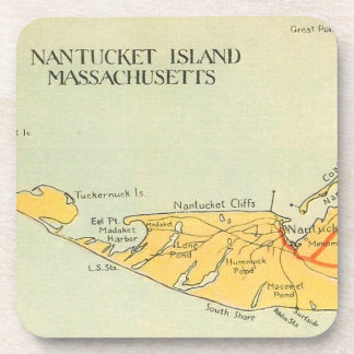 Dessous de verre vintages de carte de Nantucket
