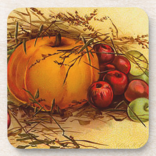 Dessous de verre vintages de liège de thanksgiving