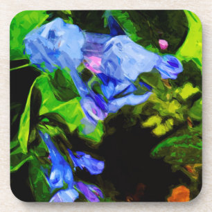 Dessous-de-verre Virginia Bluebell Fleur sauvage impressionniste