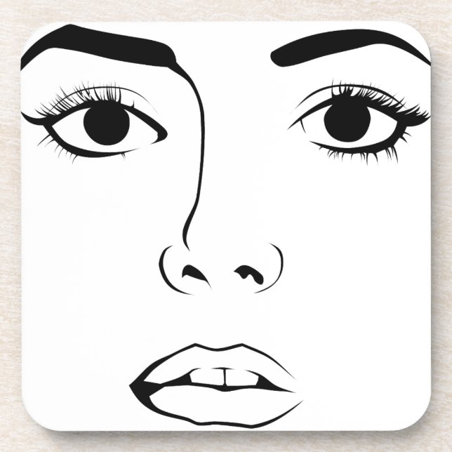 Dessous-de-verre Visage de Femme (Devant)