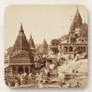 Dessous-de-verre Vishnu Pud et d'autres temples, Benares (photo de