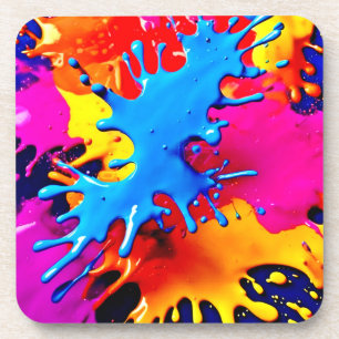 Dessous-de-verre Vivid Color Splash Art