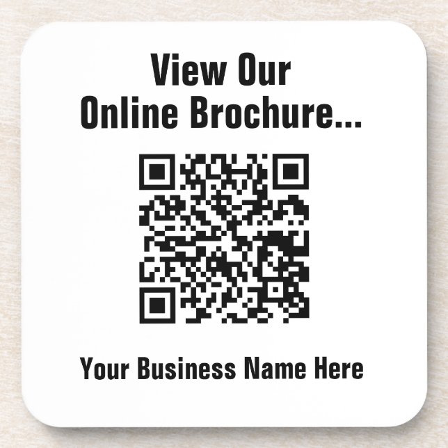 Dessous-de-verre Voir la brochure en ligne via QR Code (Devant)
