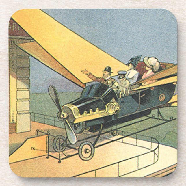 Dessous-de-verre Voiture convertible Steampunk de science-fiction v (Devant)
