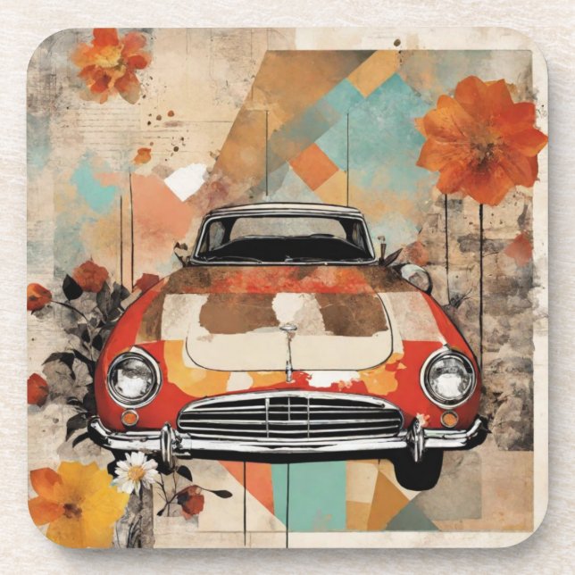 Dessous-de-verre Voiture rétro (Devant)