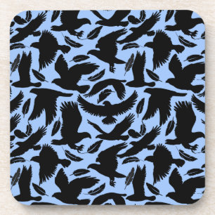 Dessous-de-verre Vol des Aigles noir.w L Bleu BG