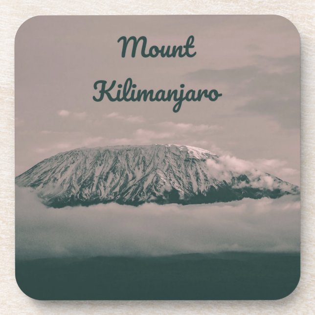 Dessous-de-verre Volcan de neige du Kilimandjaro en Tanzanie Afriqu (Devant)