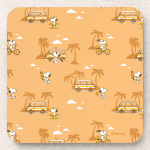 Dessous-de-verre Voyage sur route   Peanuts Snoopy Beach Motif