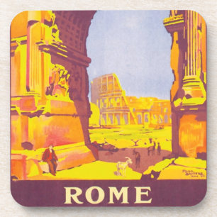 Dessous-de-verre Voyage Vintage, le Colisée à Rome Italie Italien