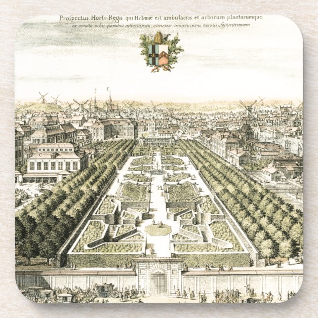 Dessous-de-verre Vue aérienne du jardin formel par Eric Dahlbergh (Devant)