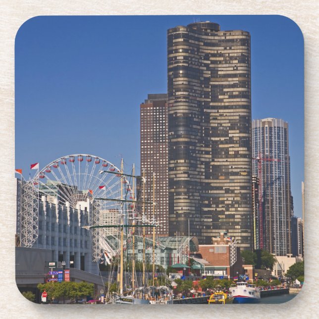 Dessous-de-verre Vue de la Marine Pier de Chicago (Devant)