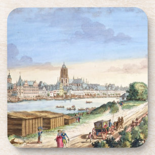 Dessous-de-verre Vue de la ville de Francfort, faisant face à des