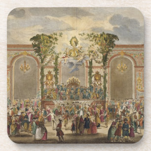 Dessous-de-verre Vue de perspective de l'intérieur de la salle du