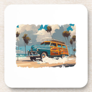 Dessous-de-verre Wagon classique en bois