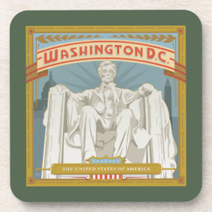 Dessous-de-verre Washington DC Mémorial de Lincoln