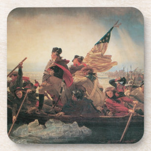 Dessous-de-verre Washington traversant le Delaware par Emanuel Leut