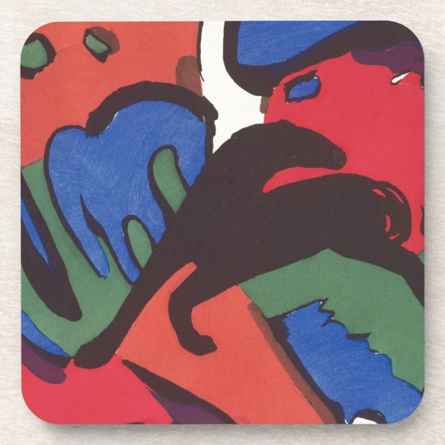 Dessous-de-verre Wassily Kandinsky Franz Marc Blue Rider Peinture (Devant)