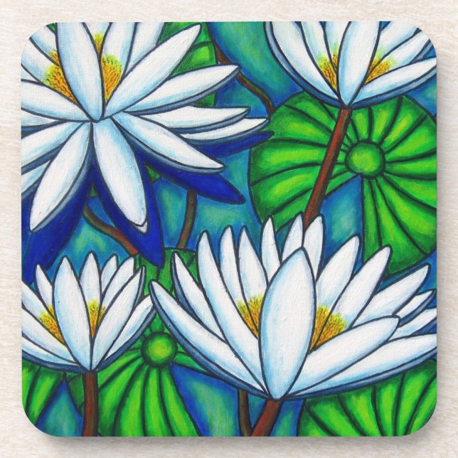 Dessous de verre Water Lily - Pack de 6 (Devant)
