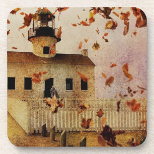 Dessous-de-verre Western Country Church Chapelle automne Feuilles d
