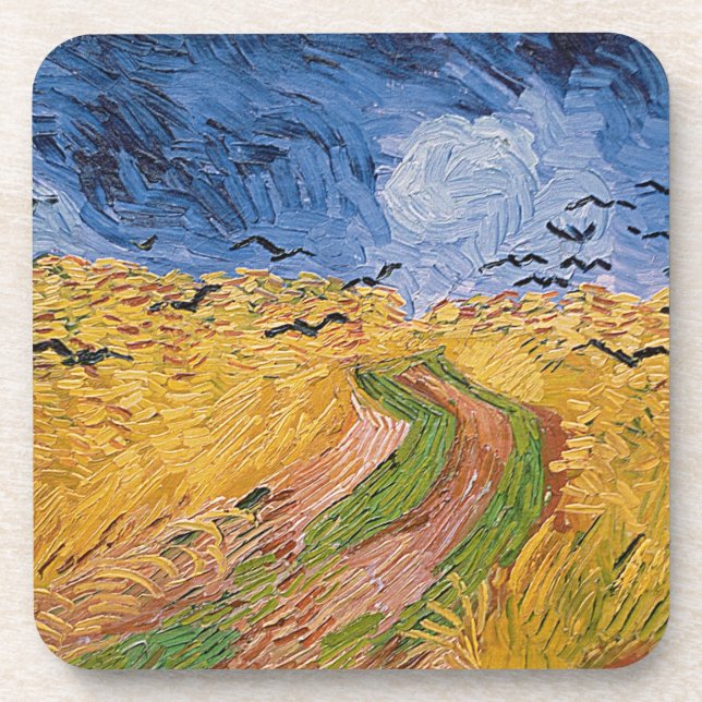 Dessous-de-verre Wheatfield de Vincent van Gogh | avec des (Devant)