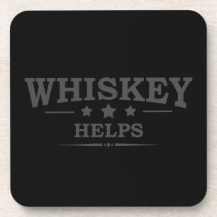 Dessous-de-verre Whiskey aide à boire de l'alcool en disant