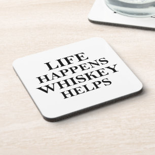 Dessous-de-verre Whiskey aide à drôles de paroles d'alcool