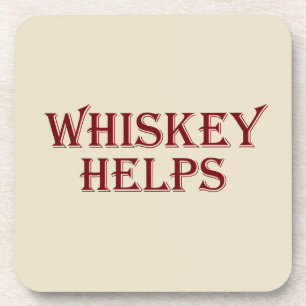 Dessous-de-verre Whiskey aide à drôles l'alcool dit whisky citation