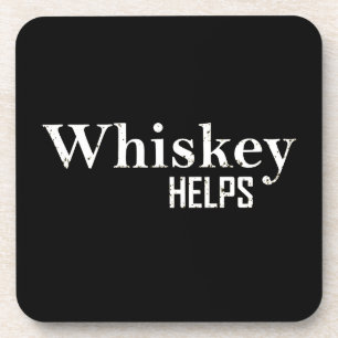 Dessous-de-verre Whiskey aide les citations d'alcool amusantes