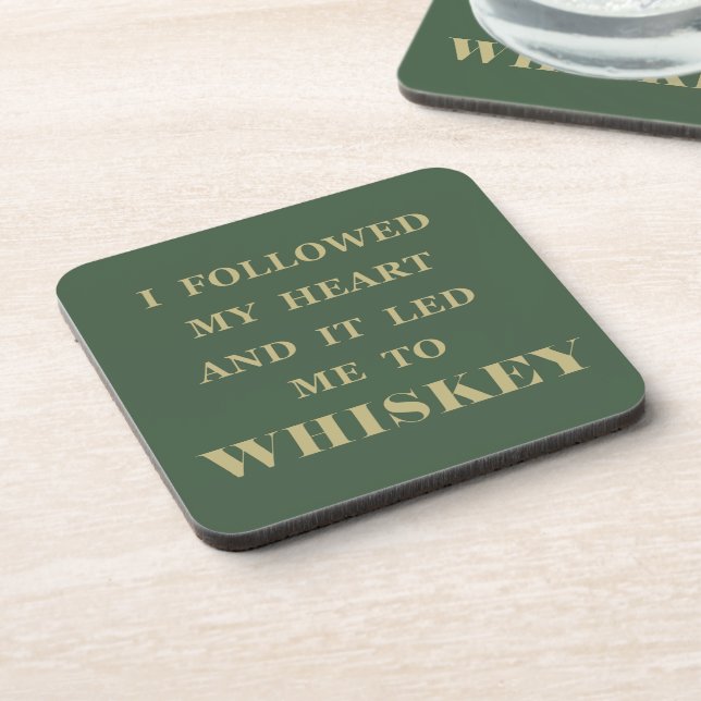 Dessous-de-verre Whiskey cite d'étranges paroles d'alcool (Côté gauche)